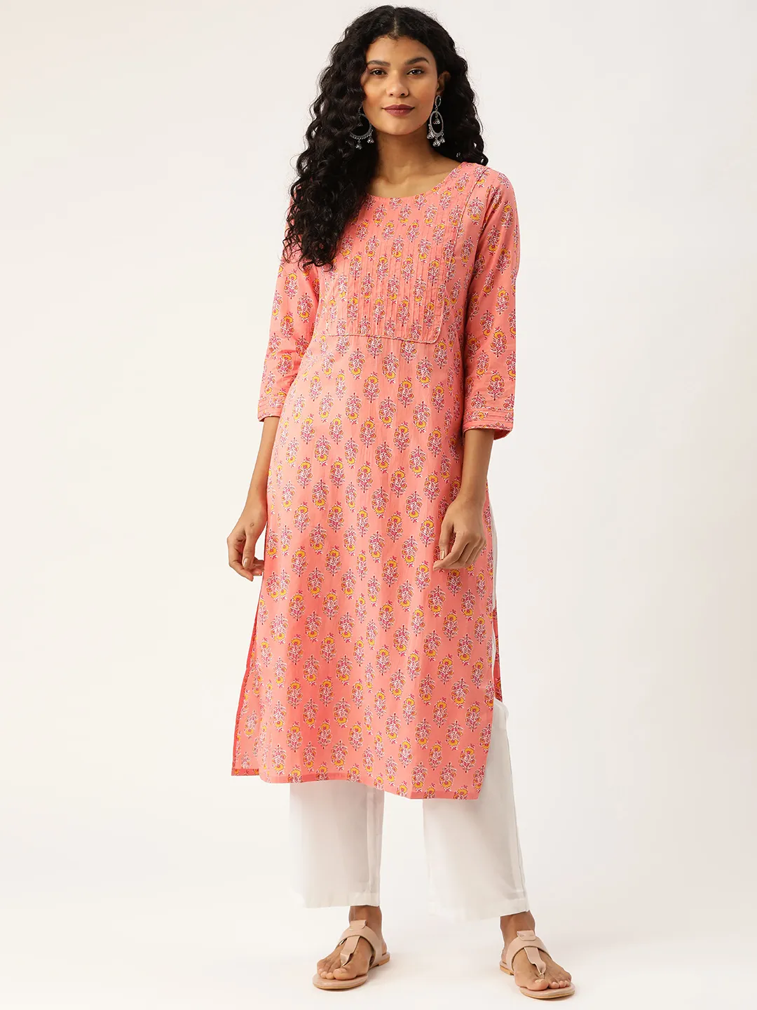Floral Print Straight Kurta